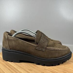 Clarks Womens Calla Ease Green Suede Casual Shoes Size 8 W Wide